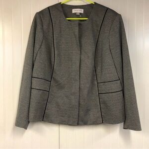 Calvin Klein Women's Black & White Patterned Jacket